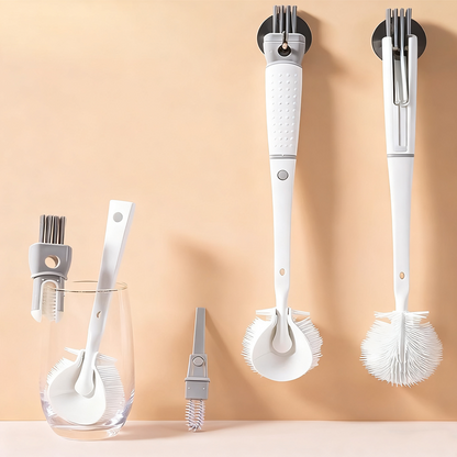 Detachable Long-Handle Silicone Cleaning Brush Set