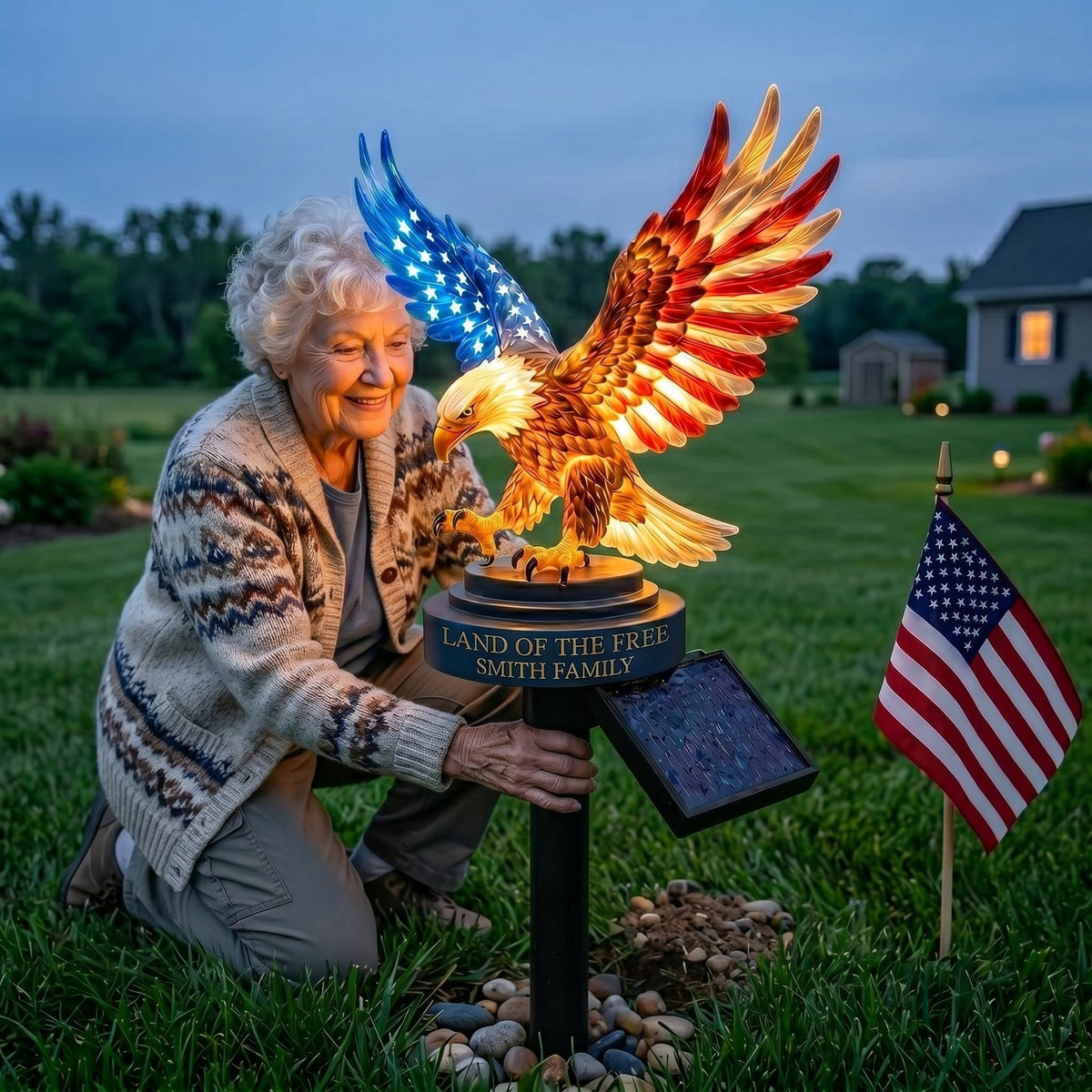 Solar Eagle Outdoor Garden Light