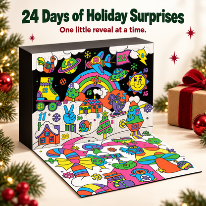 24 Days Christmas Advent Calendar Squeeze Toys Gift Box