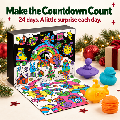 24 Days Christmas Advent Calendar Squeeze Toys Gift Box
