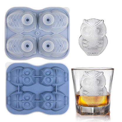 3D Animal Shaped Silicone Ice Cube Mold Tray