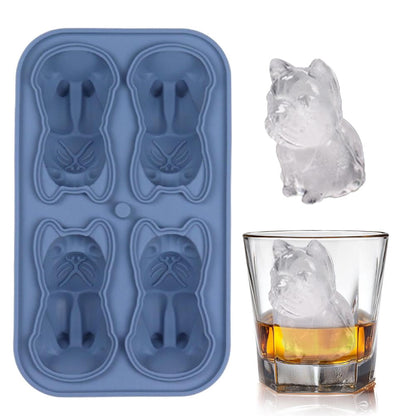 3D Animal Shaped Silicone Ice Cube Mold Tray