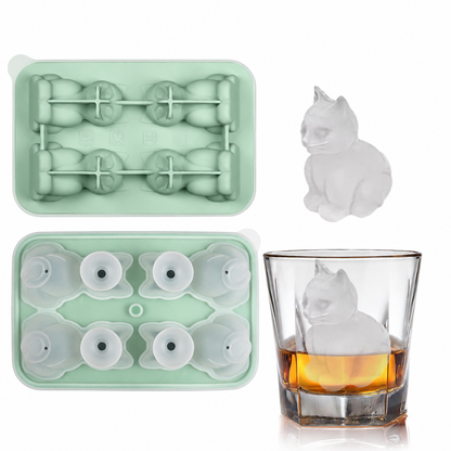 3D Animal Shaped Silicone Ice Cube Mold Tray