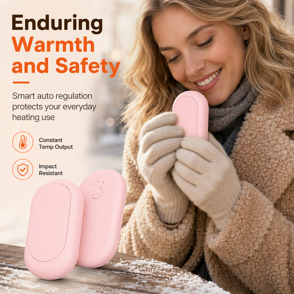 Magnetic Split 2-in-1 Rechargeable Hand Warmer Portable USB Electric Pocket Warmer