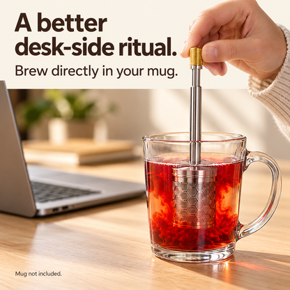 Portable Stainless Steel Manual Coffee and Tea Infuser Brewer