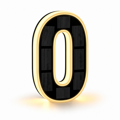 Solar Powered LED House Numbers Light