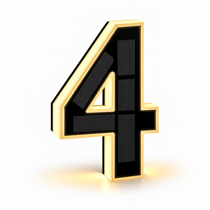 Solar Powered LED House Numbers Light