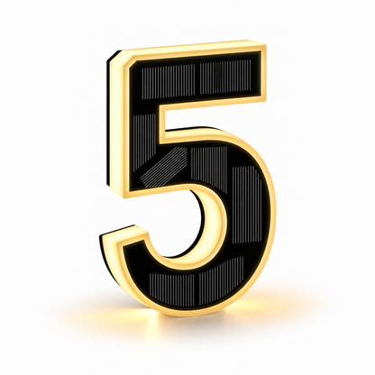 Solar Powered LED House Numbers Light