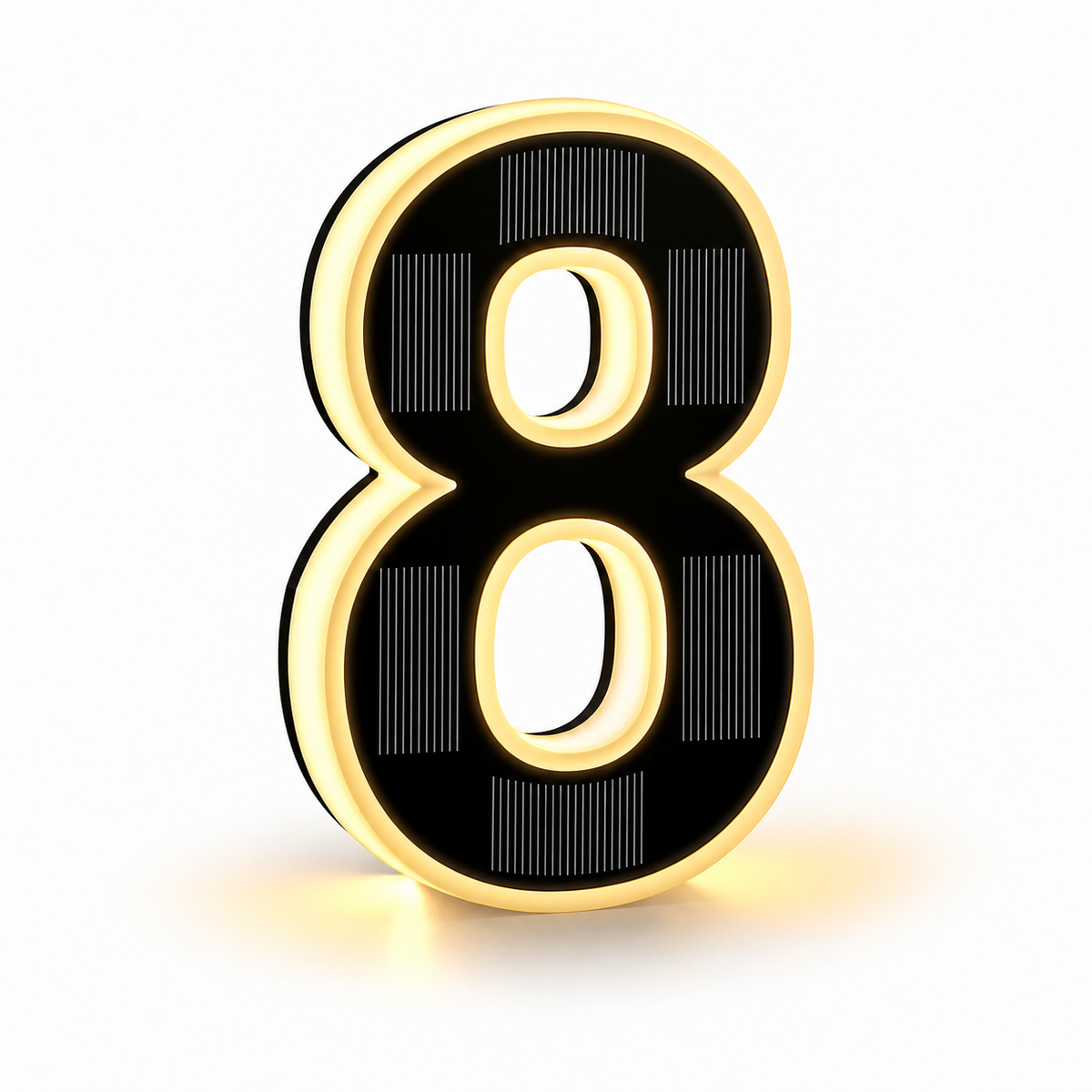 Solar Powered LED House Numbers Light