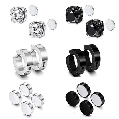 2-Piece Magnetic Clip-On Stud Earrings – Non-Piercing