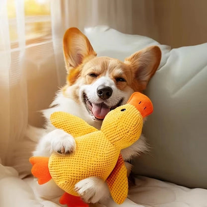 Dog Calming Duck™ – Anxiety Relief Plush Dog Toy with Quacking Sound | 2025 Mellow Ducks Calming Pillow for Indoor Dogs