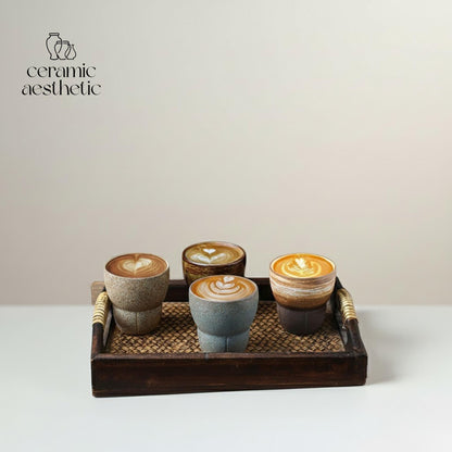 Retro Rough Ceramic Espresso Cup