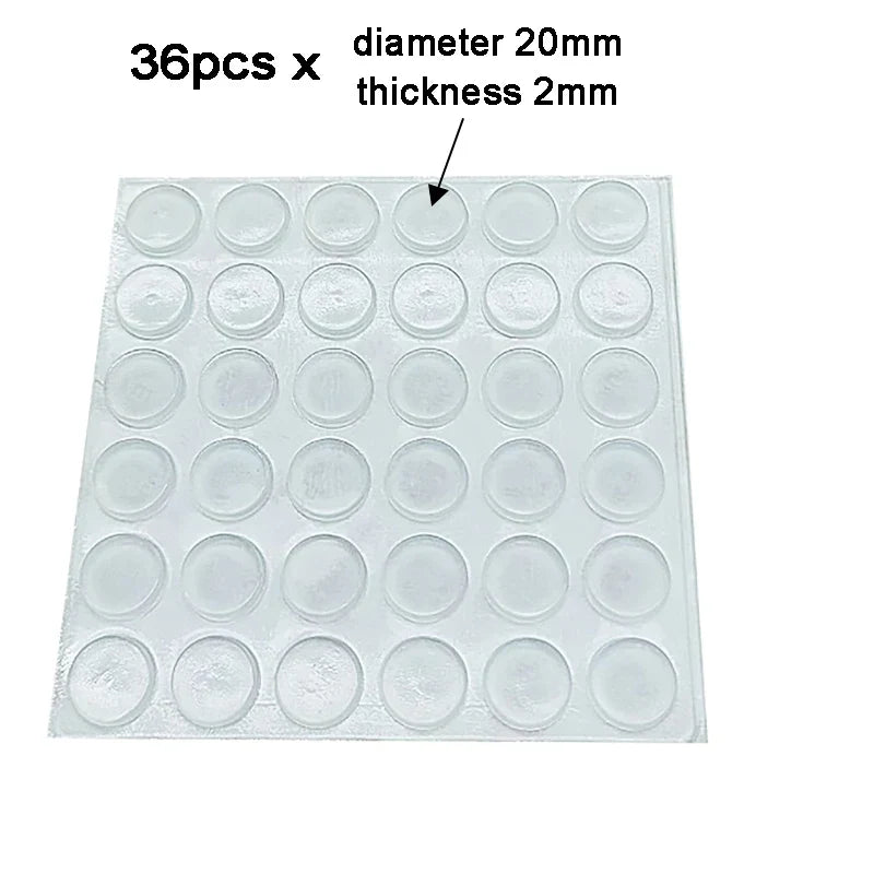 100Pcs Soft Silicone Rubber Anti Slip Bumpers Feet Pads Damper Buffer Cabinet Bumpers Silicone Furniture Pads Drawer Door Pad