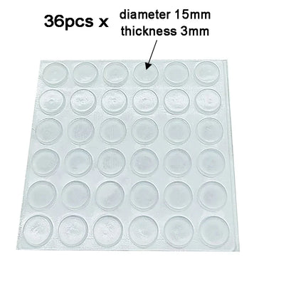 100Pcs Soft Silicone Rubber Anti Slip Bumpers Feet Pads Damper Buffer Cabinet Bumpers Silicone Furniture Pads Drawer Door Pad