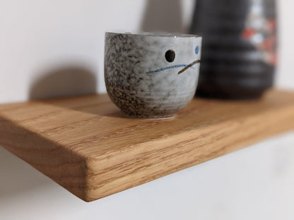 Thin Mahogany Floating Shelf in 6" to 36" lengths