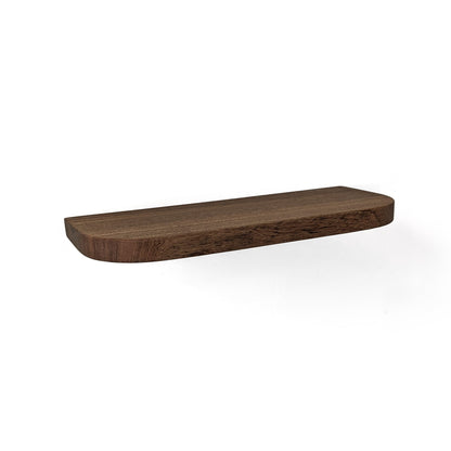 Thin Mahogany Floating Shelf with Rounded Corners