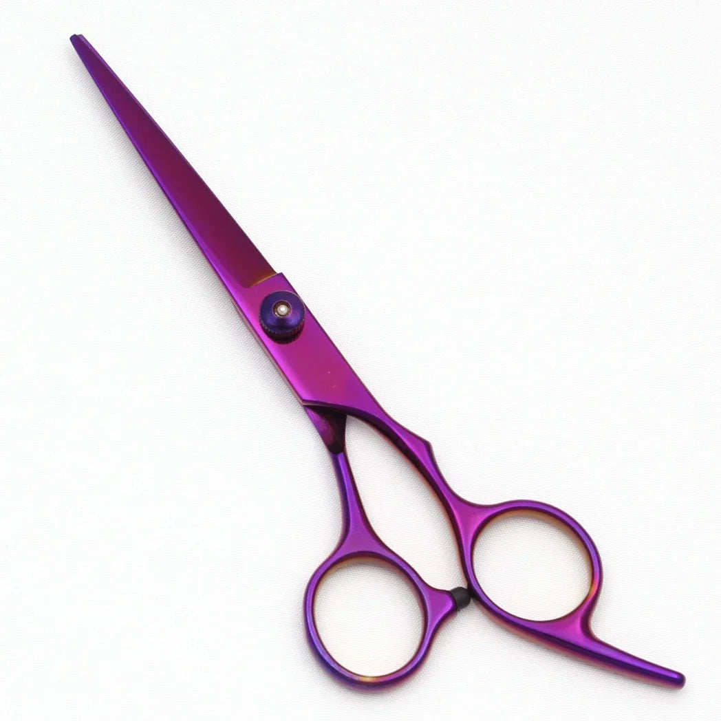 Hairdressing Scissors Japan Stainless Hair Scissors Purple Hair Cutting Scissors Barber Shop Thinning Shears Set Comb C1001
