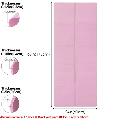Non-Slip Yoga & Pilates Exercise Mat – 3/4/6mm Thickness