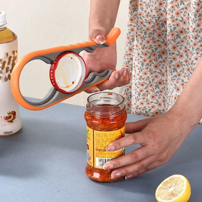 1pc Multifunctional 4-in-1 Jar Opener, Jar Gripper, Lid Opener, Can Opener, Bottle Opener