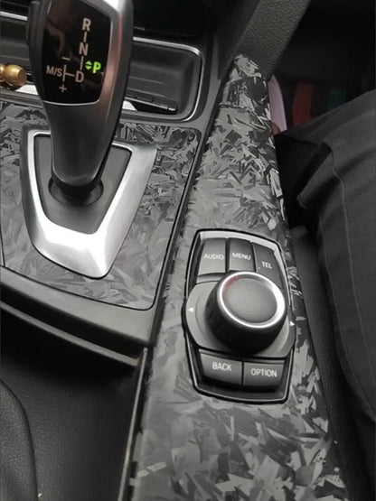Black Forged Carbon Fiber Vinyl Wrap Cosmic Hex Carbon Car Wrapping Film For Interior & Exterior Vehicle Motorcycle