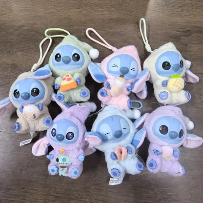 HOT Stitch Eat Something Before Sleep Series Blind Box Plush Vinyl Toys Cute Doll Labu V3 Mystery Box Bag Pendant Decor Gift