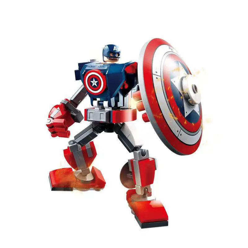 76270 76302 Superhero Bricks Avengers Thor Iron Man Thanos Assemble Compatible Action Figure Toy Building Blocks Model Ornament