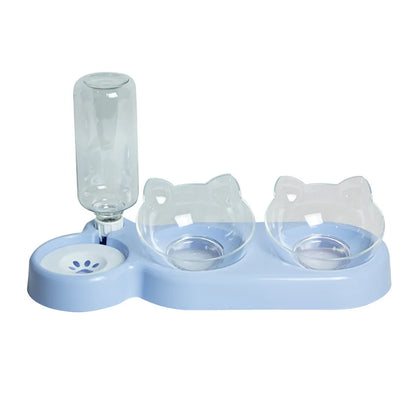 Durable Double Feeder for Food & Water for Cats & Dogs