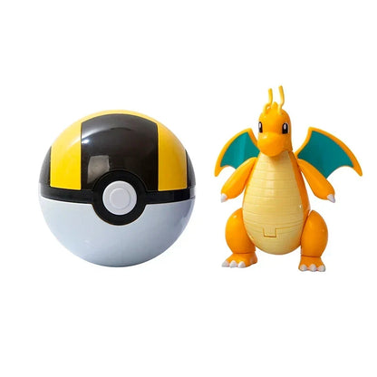 About Pokemon Anime Figure Charizard Pikachu Gyarados Pocket Monster Figure Pokeball Action Deformation Toy Model Children Gift