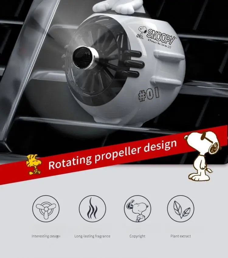 Snoopy Air Freshener Flying Propeller Pilot Series Car Accessories Anime Figures Aromatherapy Fragrance Diffuser Car Decor Gifts