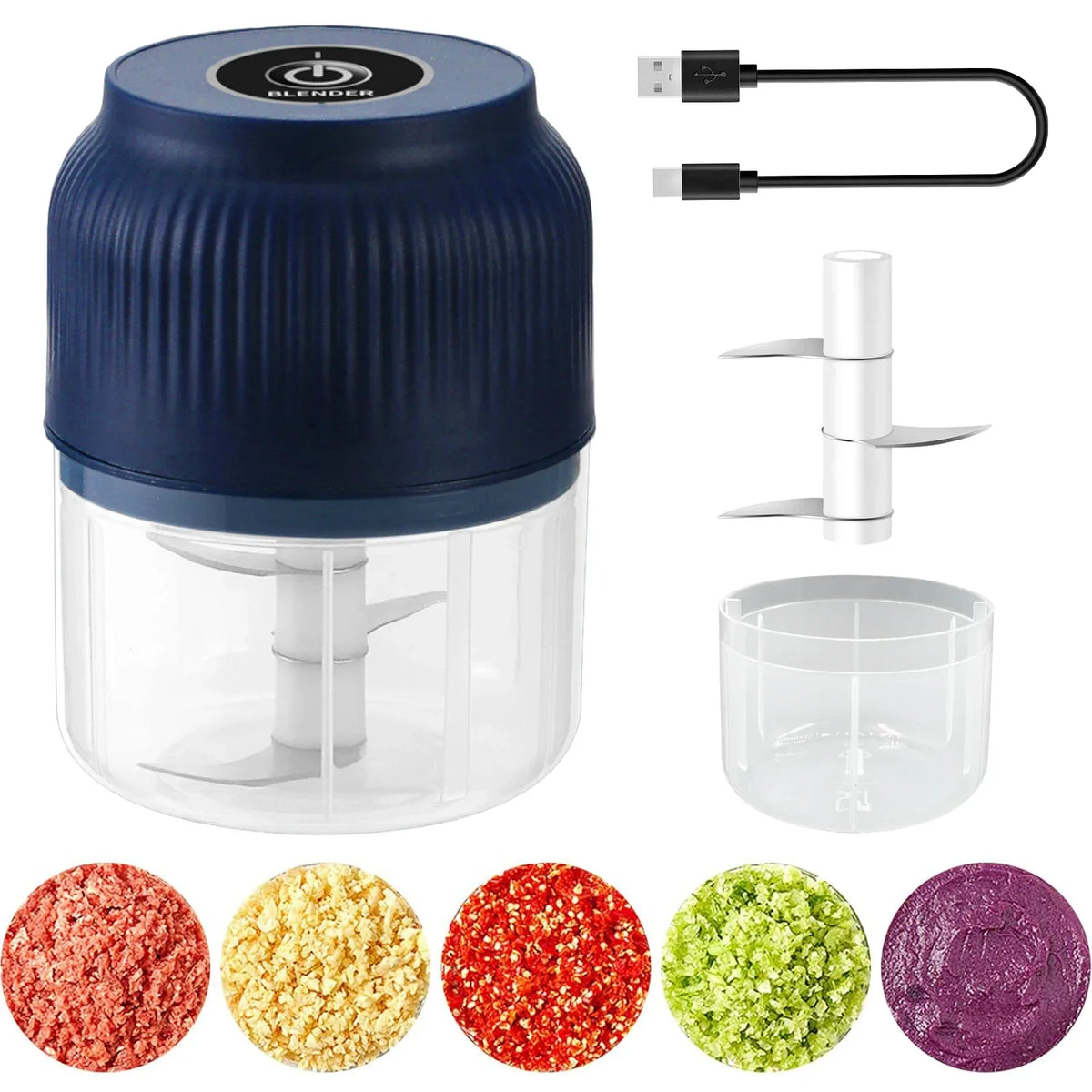 Electric Mini Garlic Chopper 250 ml USB Rechargeable
