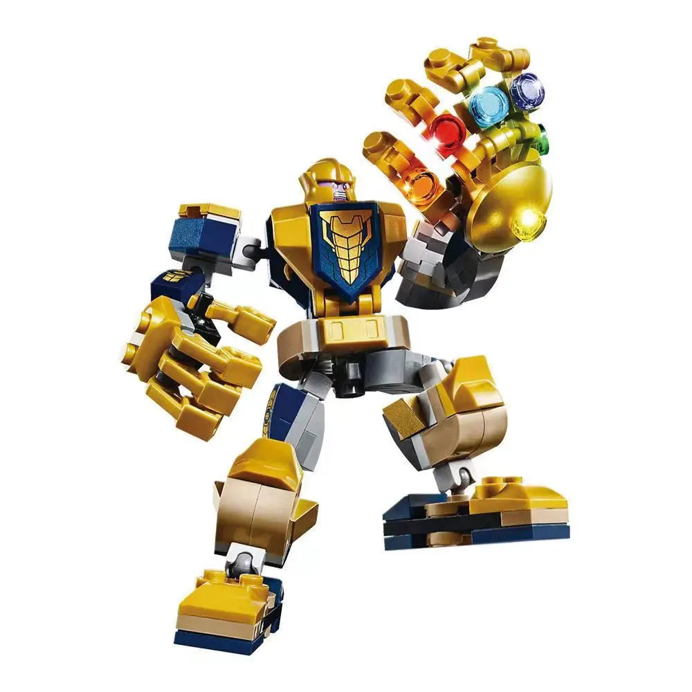 76270 76302 Superhero Bricks Avengers Thor Iron Man Thanos Assemble Compatible Action Figure Toy Building Blocks Model Ornament