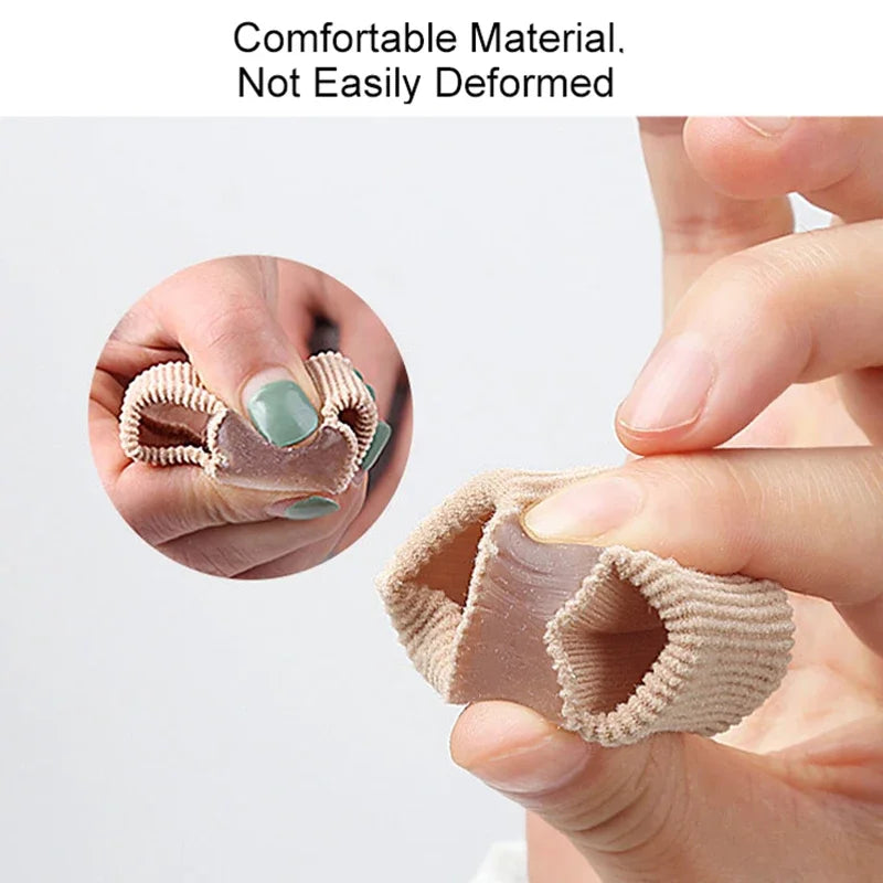 Gel Bunion Toe Separators W/Fabric Lining for Big Toe, Silicone Toe Spacers Bunion Correctors for Overlapping Toe Protector