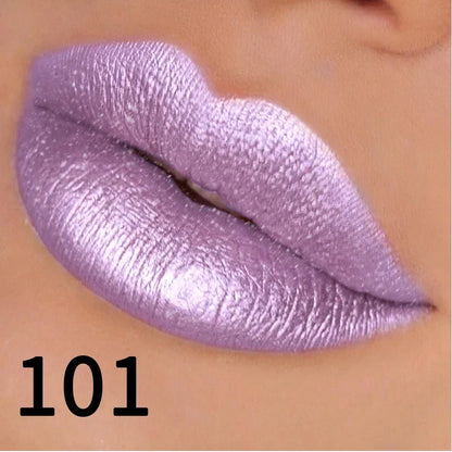 Glitter Lipstick – Sparkling Metallic Lip Color in 19 Shades