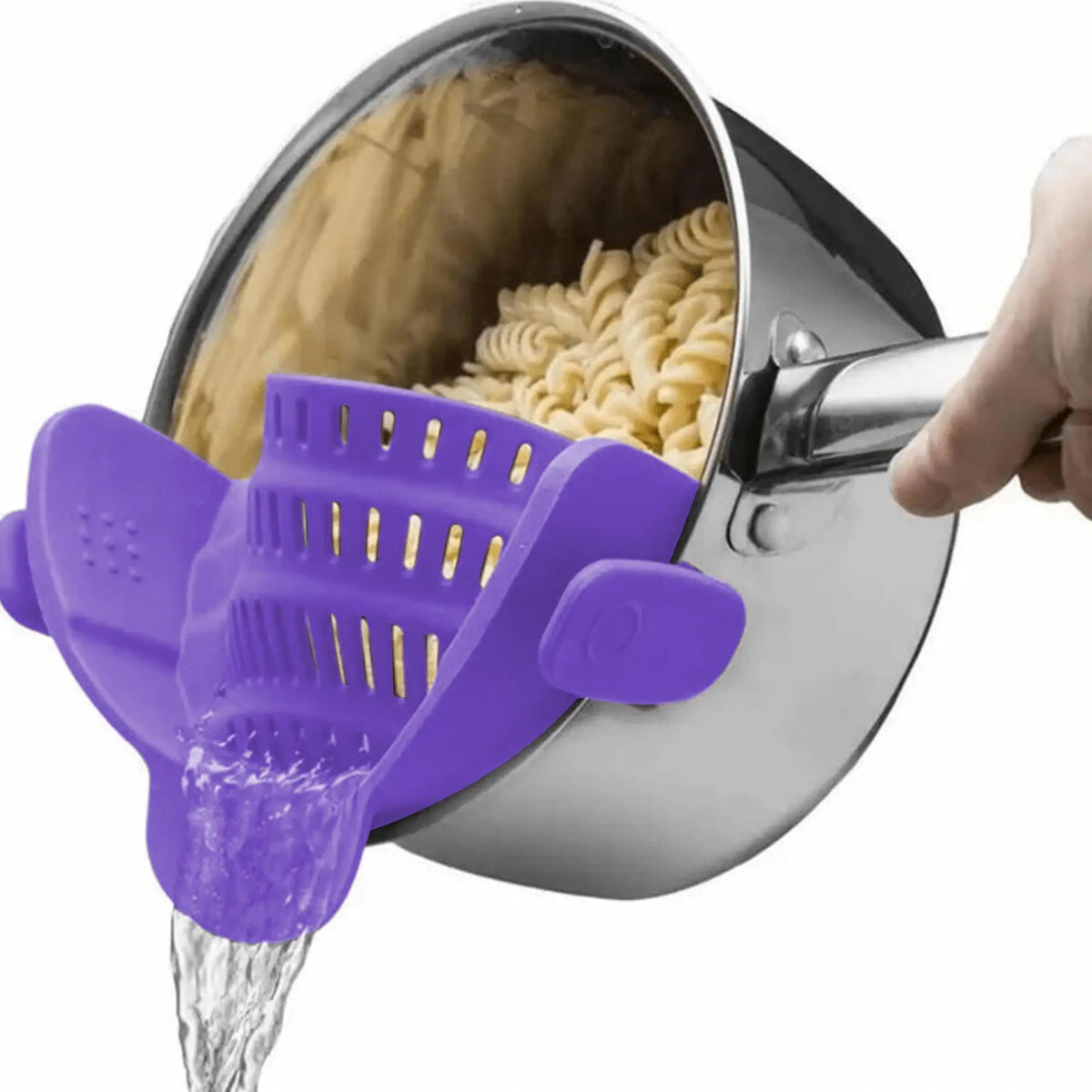 Clip-On Pot Strainer For Pots, Pans And Bowls