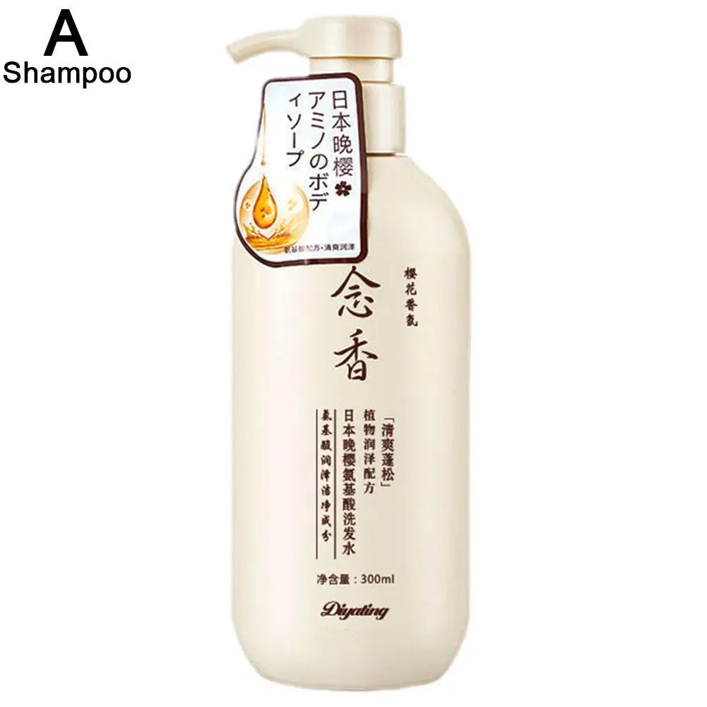 300ml Amino acid fragrant Japanese evening shampoo hair conditioner conditioner and Se hair shampoo bath lotion sham I6H9