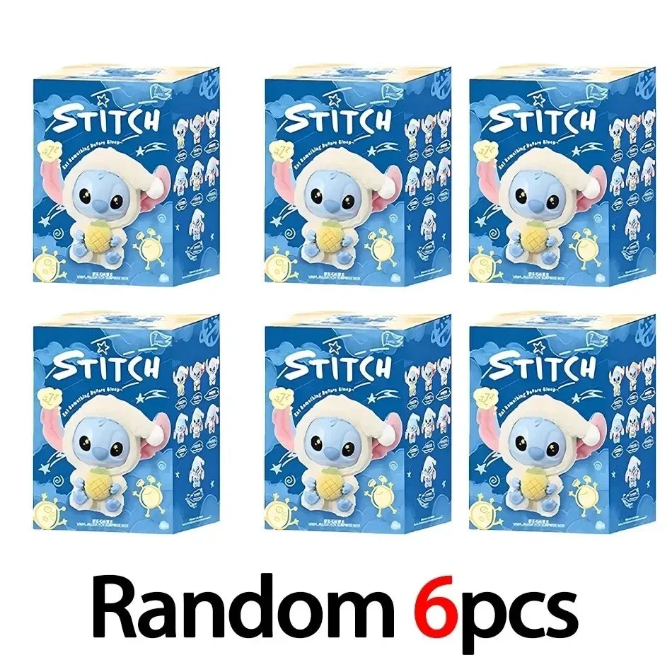 nuevo Stitch Plush Doll Blind Box Eat Before Sleep Series Vinyl Hanging Bag Cute Mystery Toy