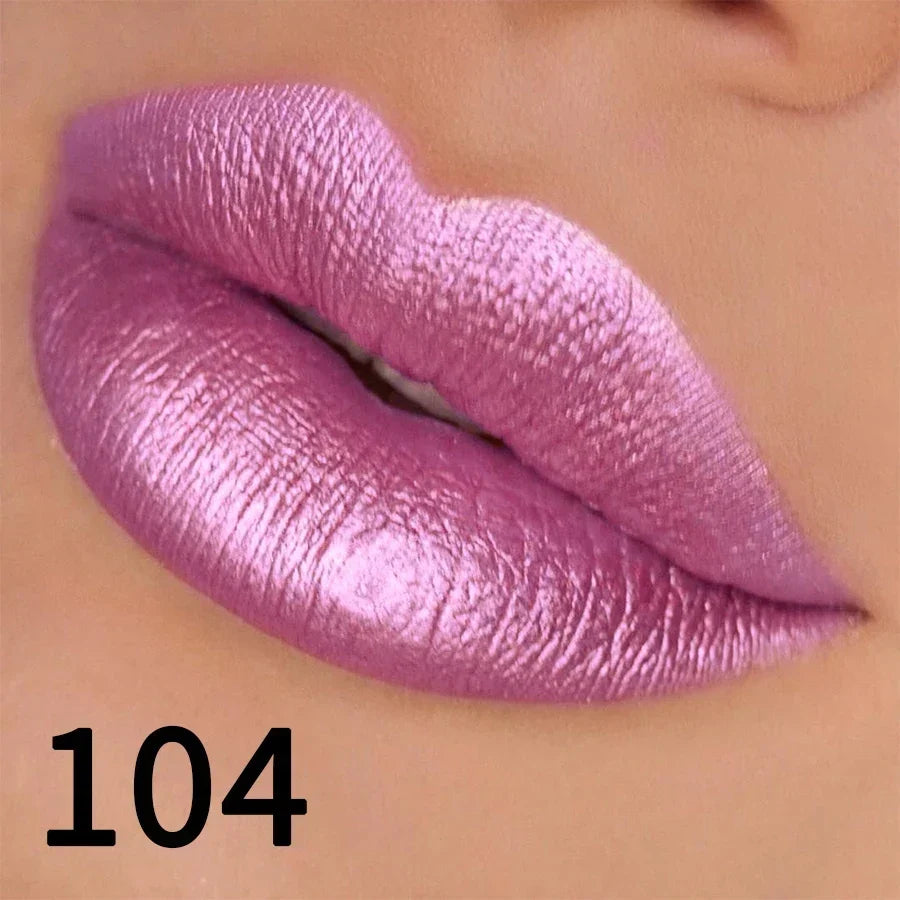 Glitter Lipstick – Sparkling Metallic Lip Color in 19 Shades