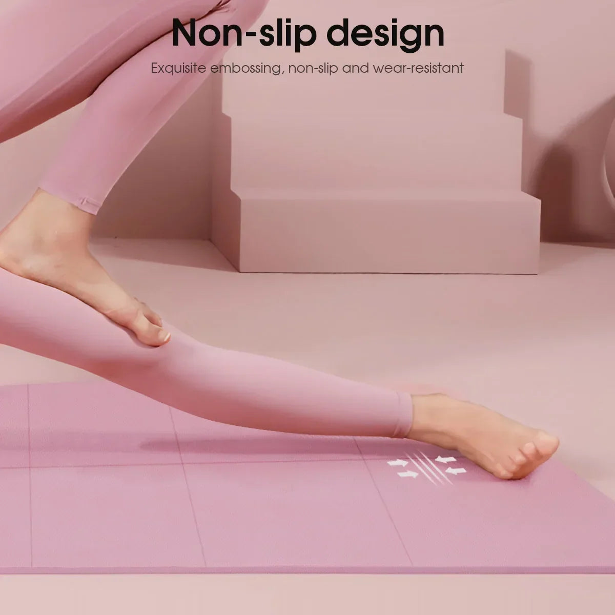 Non-Slip Yoga & Pilates Exercise Mat – 3/4/6mm Thickness