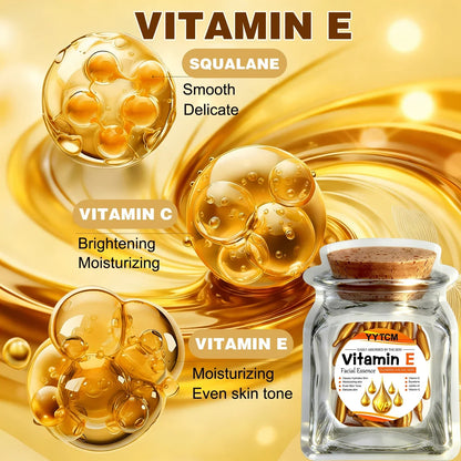 Vitamin E Deep Moisturizing Capsule Essence–Hydrates Smooths Skin. Formulated Squalane Vitamin 18/30/48/60/90/180 Capsules
