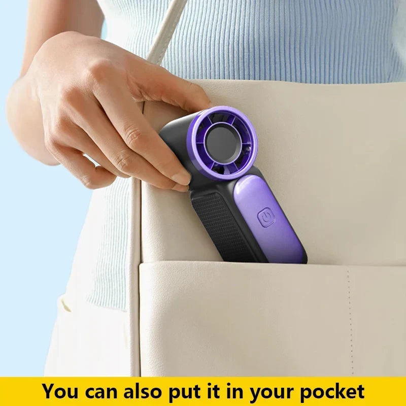 Portable Mini Handheld Fan With 5-Speed USB Rechargeable