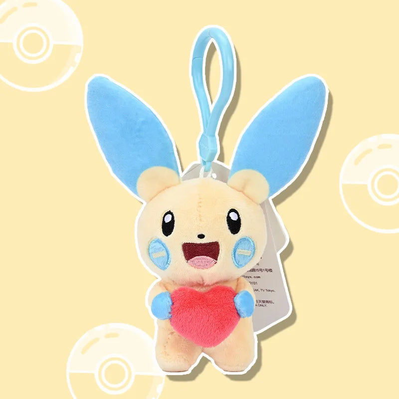 Pokemon Jigglypuff Plusle Minun Clefairy Togepi Mimikyu Kawaii Plush Stuffed Toy Keychain Backpack Pendant Keyring Birthday Gift
