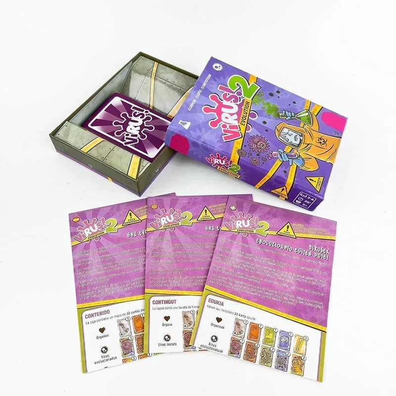 Virus 1 2 3 Board Game: The Ultimate Contagiously Fun Game for Family Parties in Spanish & English