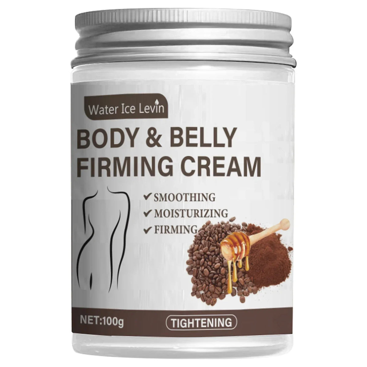 Caffeine Collagen Firming Cream - 100g Contains Caffeine and Coconut Oil, Rich in Vitamin E, Unscented, Tightens and Lifts the Abdomen, Thighs, Buttocks, Arms, All Skin Types, Hypoallergenic, Whitening Effect