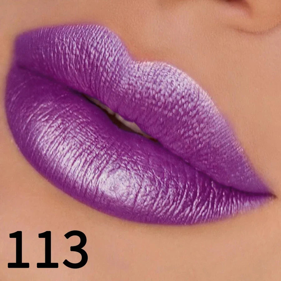 Glitter Lipstick – Sparkling Metallic Lip Color in 19 Shades