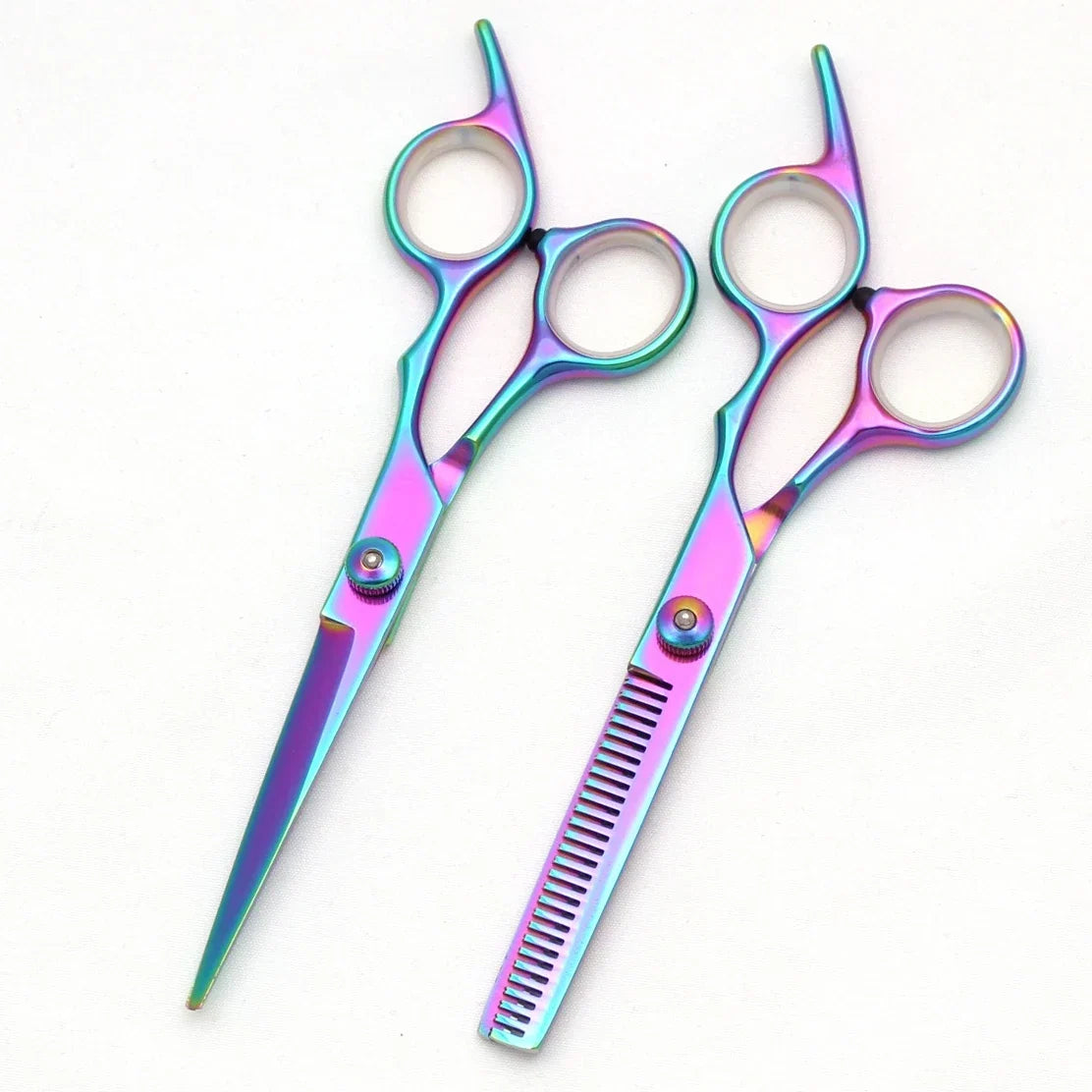 Hairdressing Scissors Japan Stainless Hair Scissors Purple Hair Cutting Scissors Barber Shop Thinning Shears Set Comb C1001