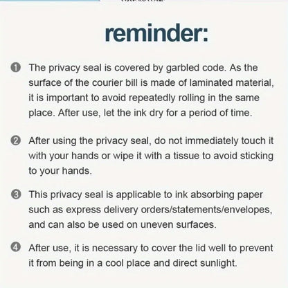 Privacy And Identity Protection Roller Stamp