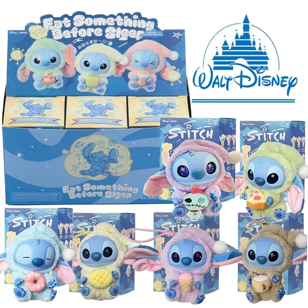 nuevo Stitch Plush Doll Blind Box Eat Before Sleep Series Vinyl Hanging Bag Cute Mystery Toy
