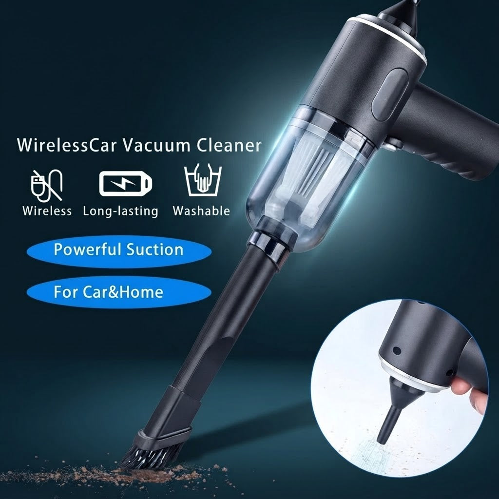 Mini Wireless Car Vacuum Cleaner 9000Pa Wet & Dry