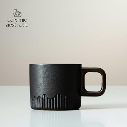 Hand-Drawn Gradient Ceramic Tea Cup
