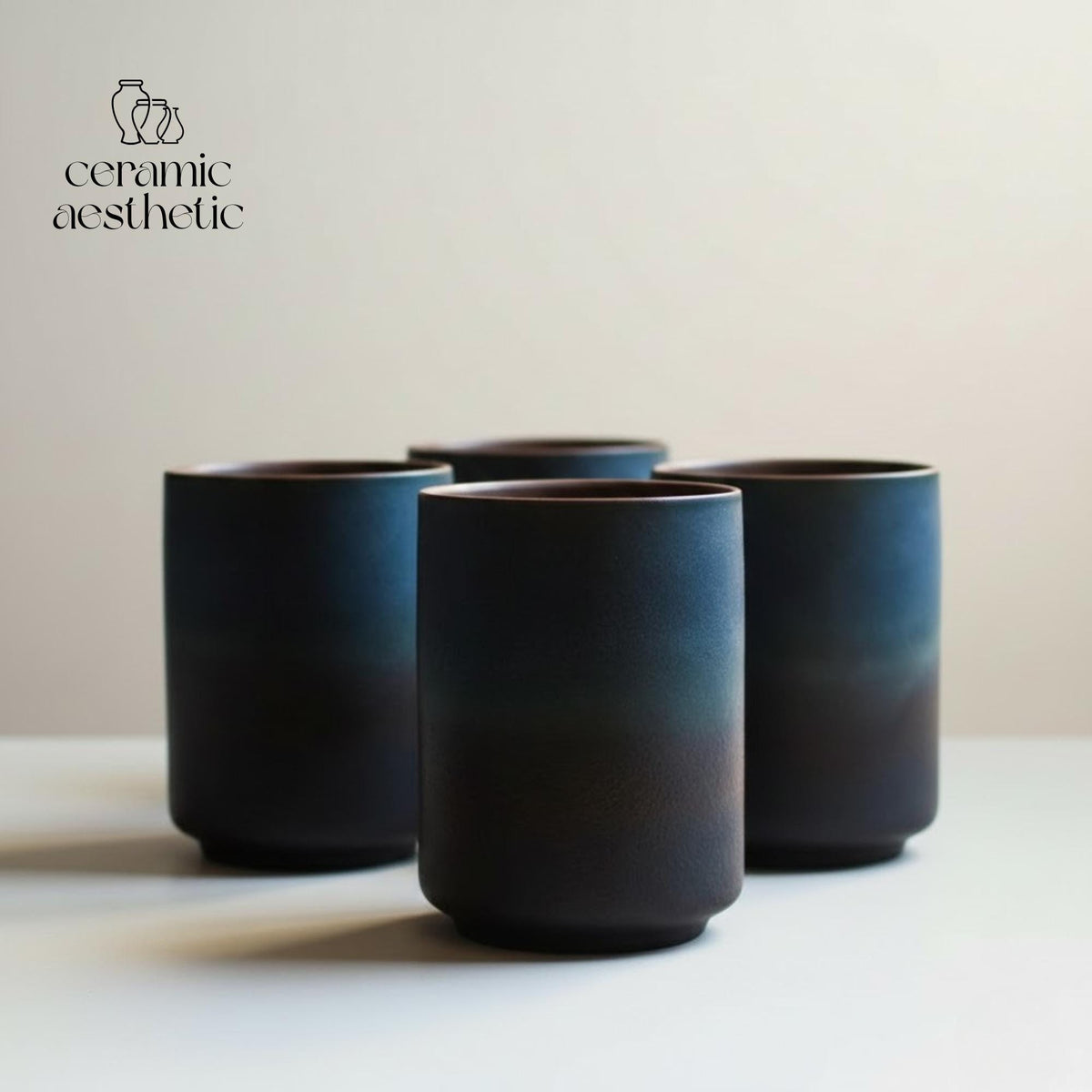 Midnight Gradient Stoneware Cup Set
